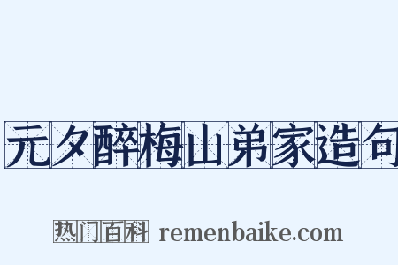 元夕醉梅山弟家造句是什么意思的图片